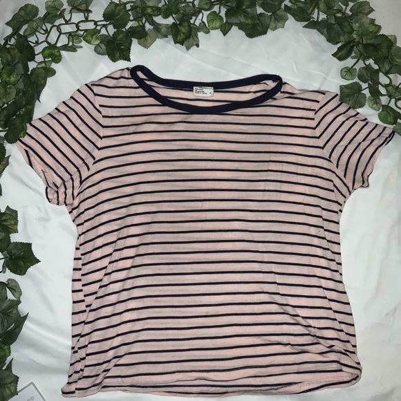 Pink and White Stripped Tee - Picture 3 of 3